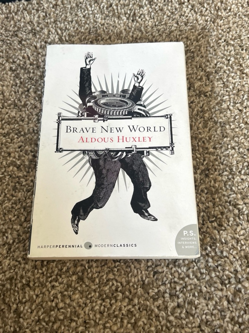 Brave New World by Aldous Huxley — White Paperback Classic